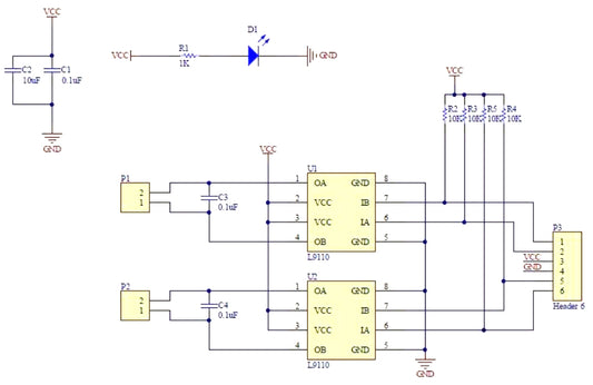 L9110S H-bridge Dual DC or Stepper Motor Driver Board