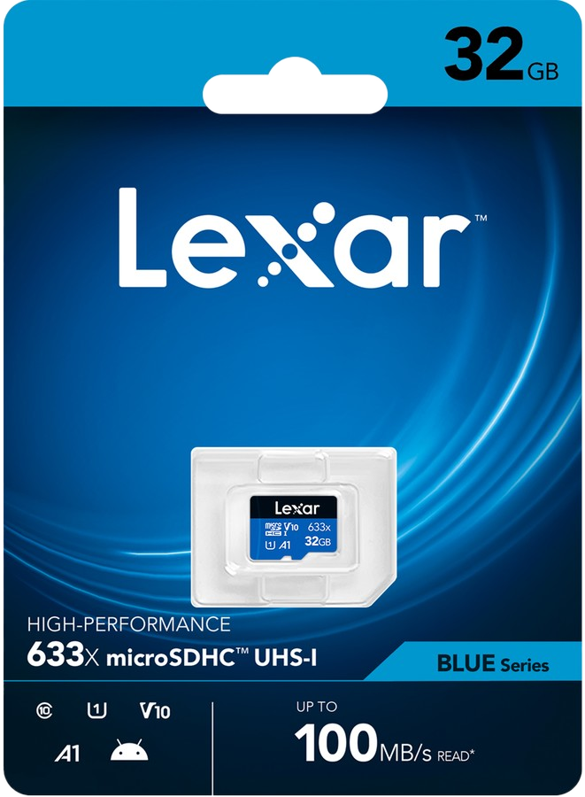 Lexar 32GB "Blue Series" 633x microSDHC Card