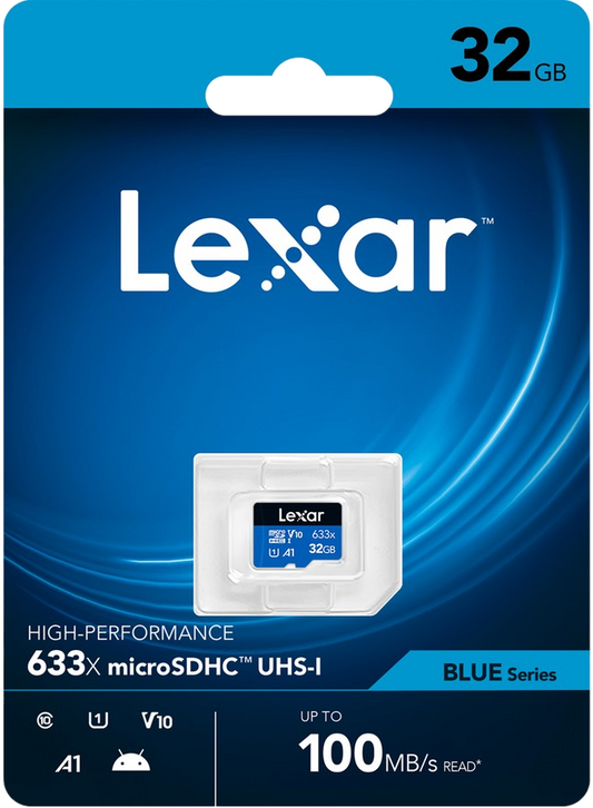 Lexar 32GB "Blue Series" 633x microSDHC Card