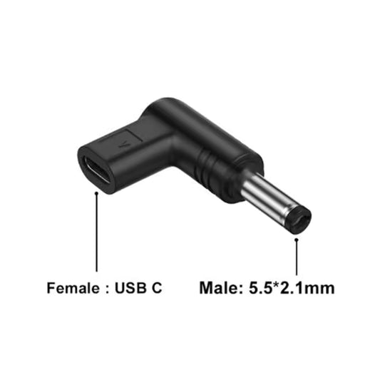 USB Type-C 5A PD to DC Barrel Jack Power Connector
