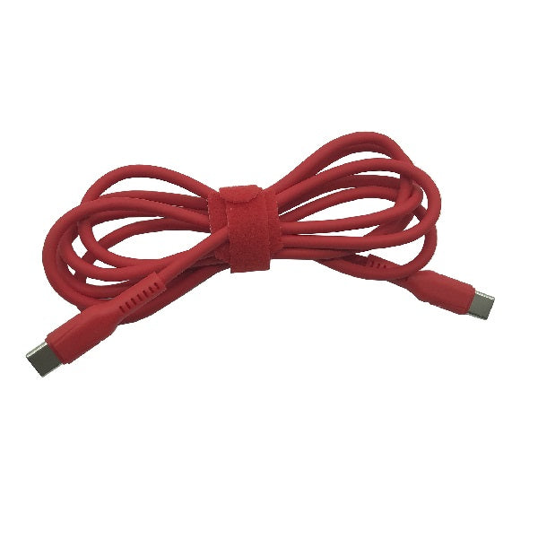 USB 2.0 Type-C to Type-C Cable. Silicone, Red