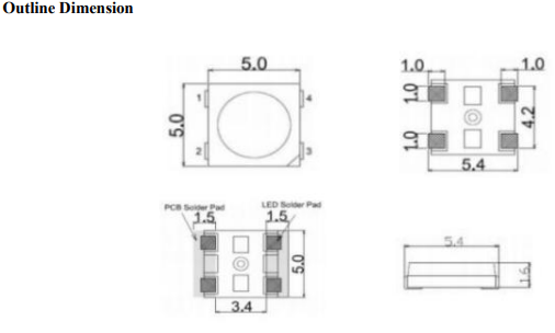 Xinglight RGBC SMD LEDs (WS2812B Compatible)