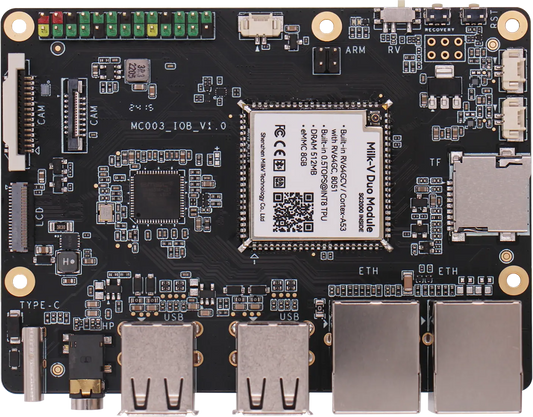 Milk-V Duo Module 01 - RISC-V + ARM, 8GB eMMC, Wi-Fi 6, 100Mbps Eth EvalBoard