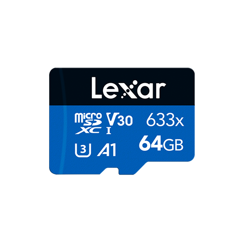 Lexar 64GB "Blue Series" 633x microSDHC Card