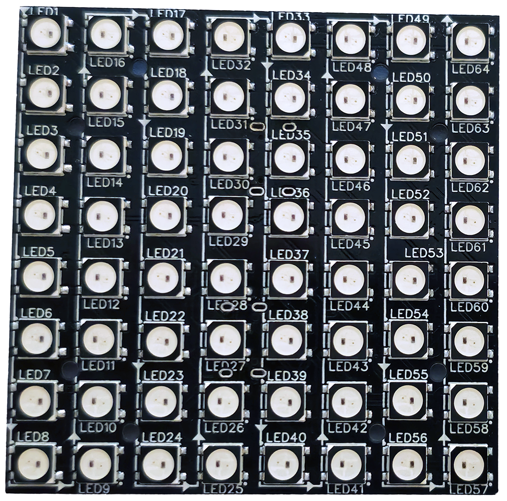 Platima 8x8 WS2812B MCU/SoC Array - LEDs and Components, No Chip, V0.1