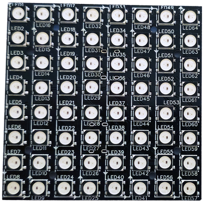 Platima 8x8 WS2812B MCU/SoC Array - LEDs and Components, No Chip, V0.1