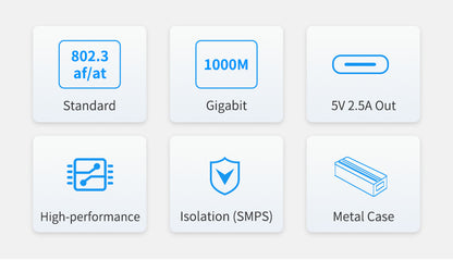 USB Type-C PoE Splitter (Gigabit, 5V 2.5A)