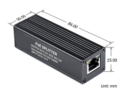 Waveshare USB Type-C PoE Splitter (Gigabit, 5V 2.5A)