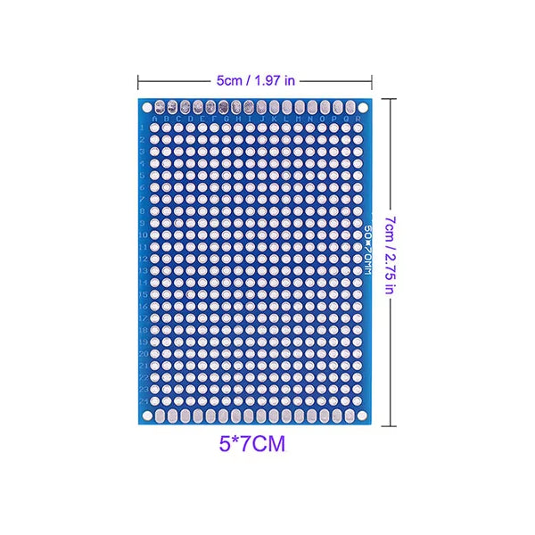 70mm × 50mm Protoboard (aka Perfboard)