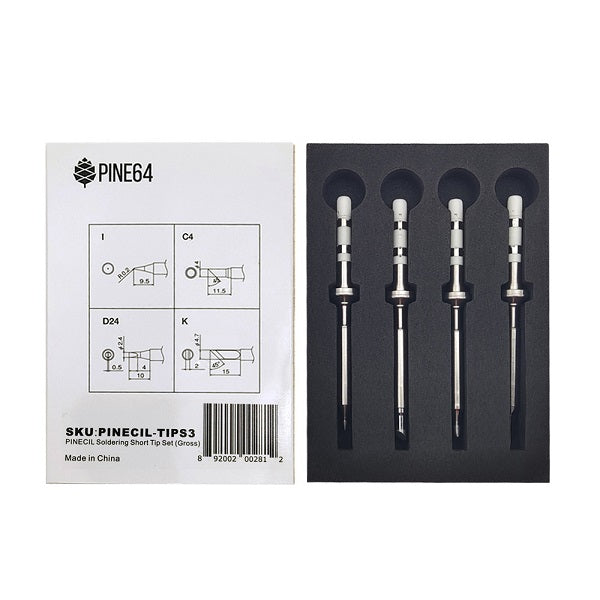 Pinecil Soldering Short Tip Set (Gross)