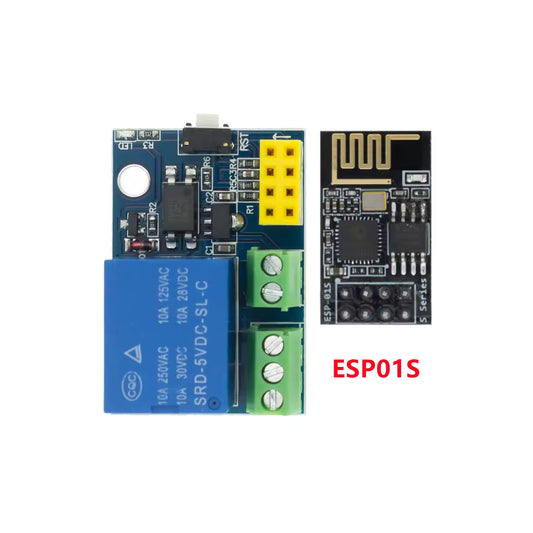 ESP-01S WiFi Relay Module (10A/250VAC, Tasmota/ESPHome Compatible)