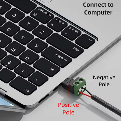 USB-C to 2-Pin Screw Terminal Adapter, Solderless (5V, 3A)