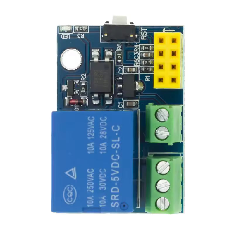 ESP-01S WiFi Relay Module (10A/250VAC, Tasmota/ESPHome Compatible)