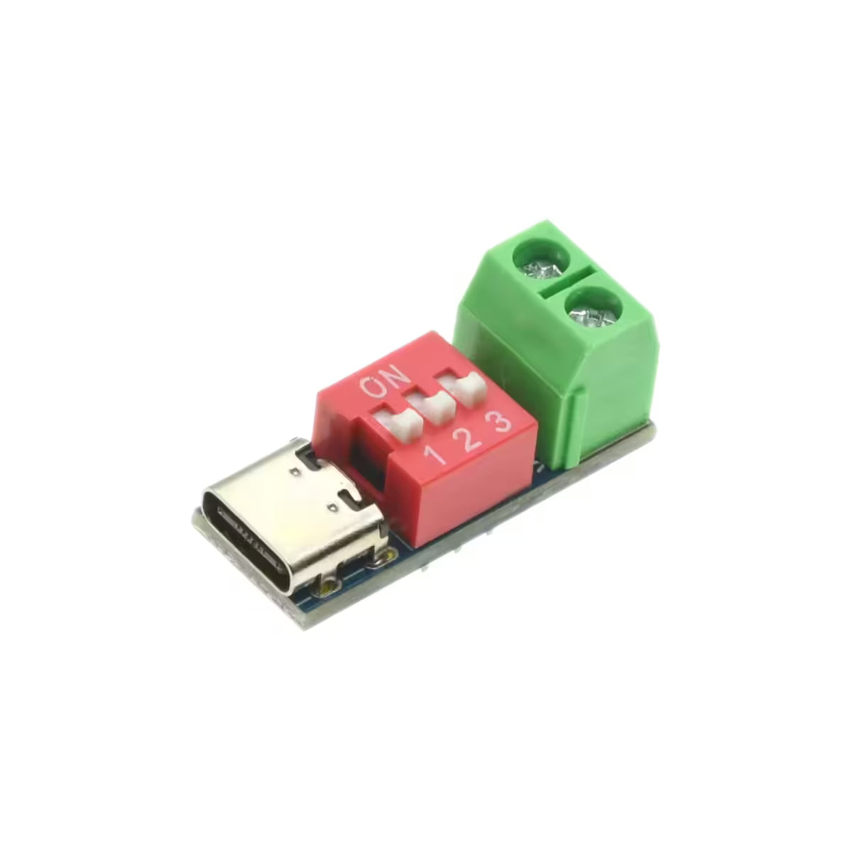 USB-C PD Trigger Module, DIP Switch Voltage Select (5–20V)