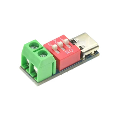 USB-C PD Trigger Module, DIP Switch Voltage Select (5–20V)