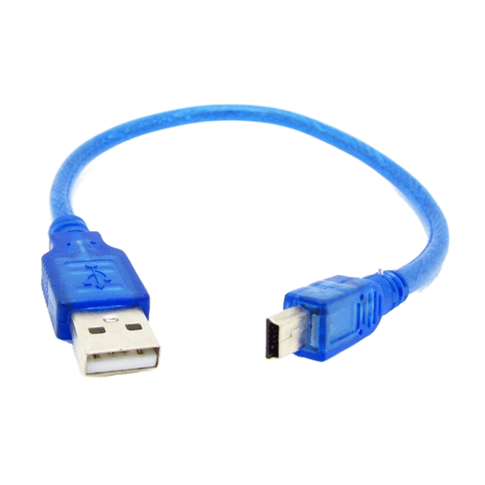 USB 2.0 Mini USB to Type-A Cable. 30cm, Blue